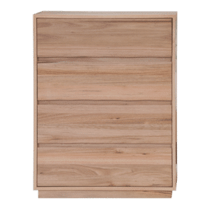 Kimberley Tallboy spacious storage in bedroom natural wood furniture live edges
