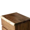 Fortitude Collection bedside table, Tasmanian Blackwood bedside furniture, Rustic wood bedside table, Live edge bedroom decor, Natural wood grain furniture, Blackwood bedside table, Unique live edge design, Organic wood bedside furniture, Handcrafted bedside table, Sleek black recess cavity