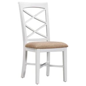 Dining Chair, Paddington range, acacia timber, greywash finish, brushed white frame, versatile seating, elegant design, ergonomic comfort, durable construction.