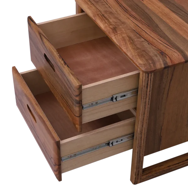 Fremantle Bedside table in Marri timber with two drawers.