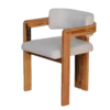 Fremantle Dining Chair in Marri timber with cushioned seat.