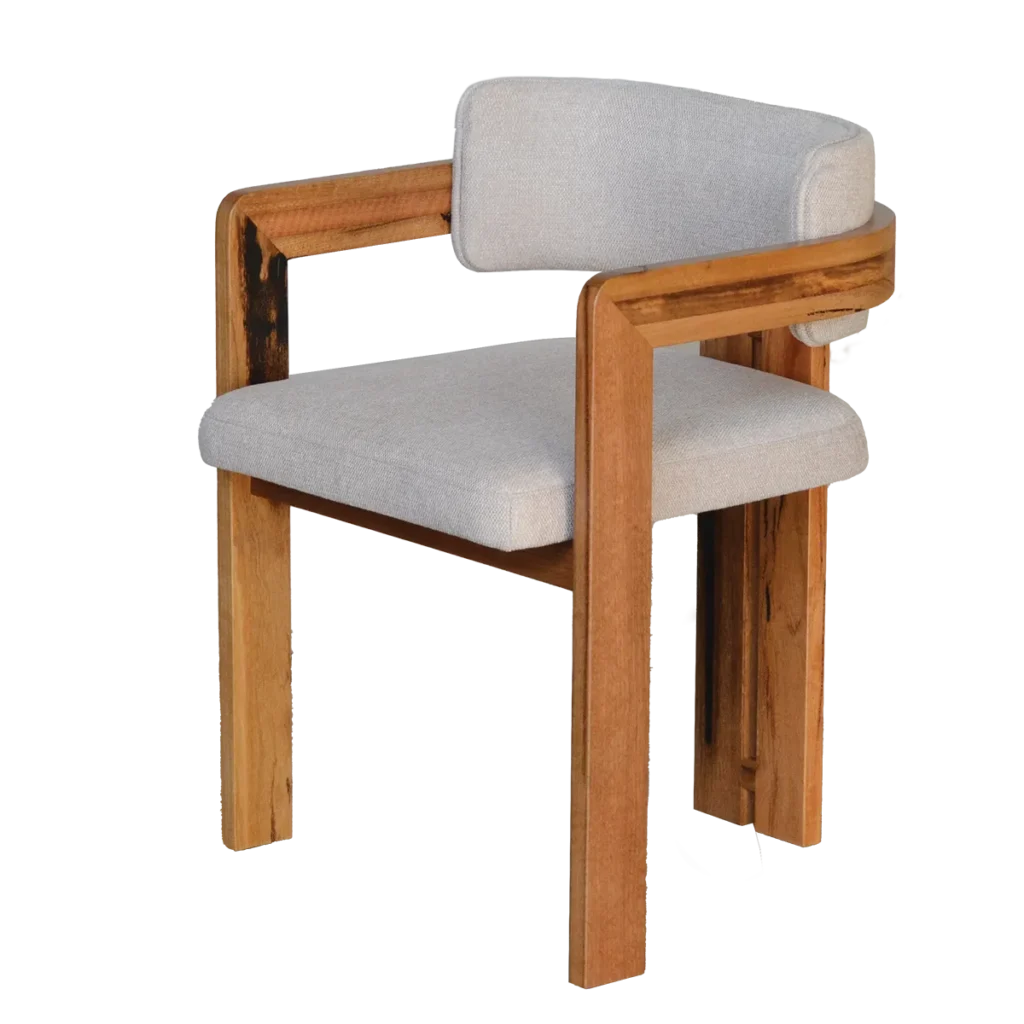 Fremantle Dining Chair in Marri timber with cushioned seat.