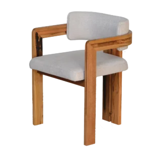 Fremantle Dining Chair in Marri timber with cushioned seat.