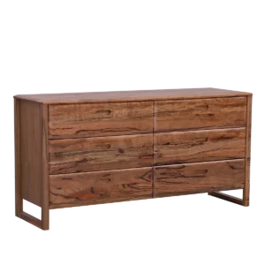 Fremantle Dresser/Mirror in Marri timber with six drawers.