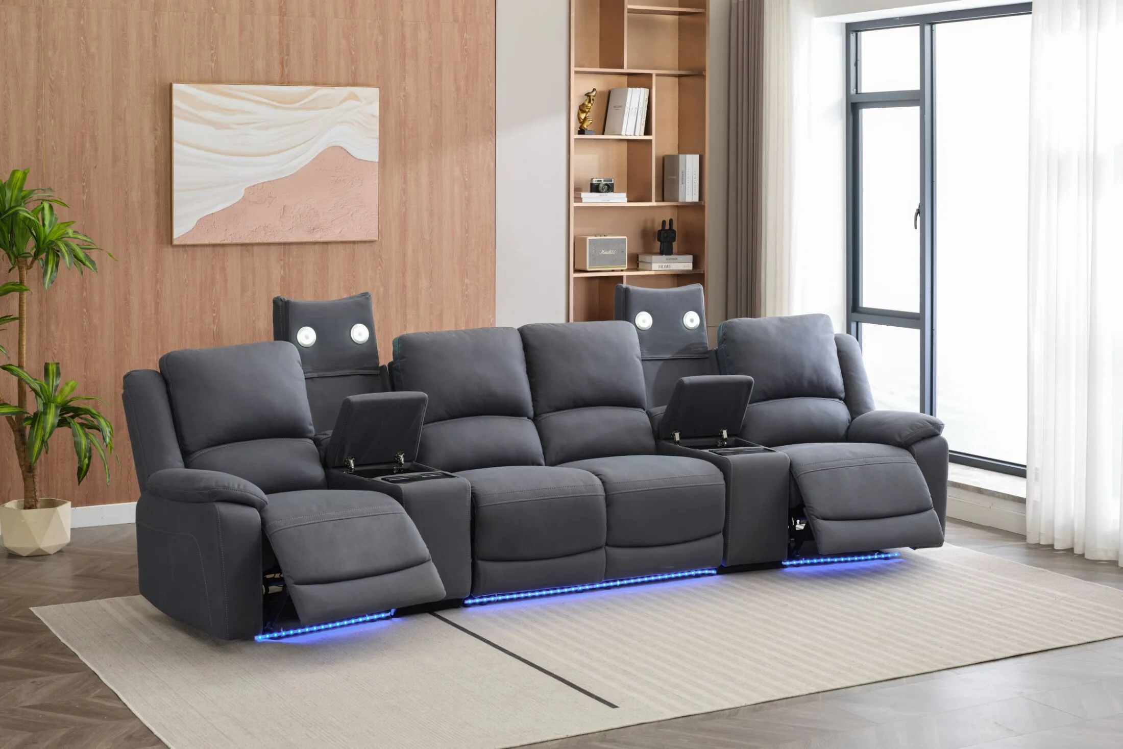 4 seater theatre lounge discount