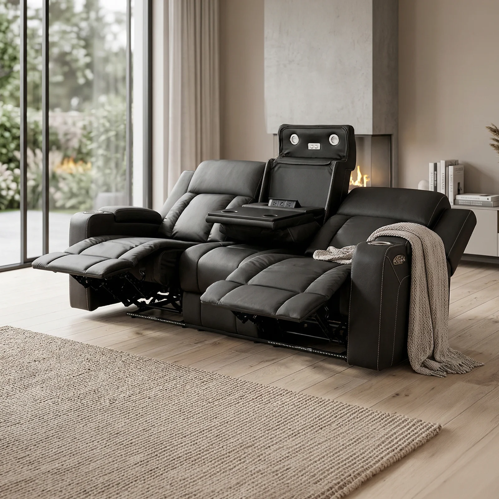 Brookvale 3 Seater Electric Sofa with Drop-Down Tray