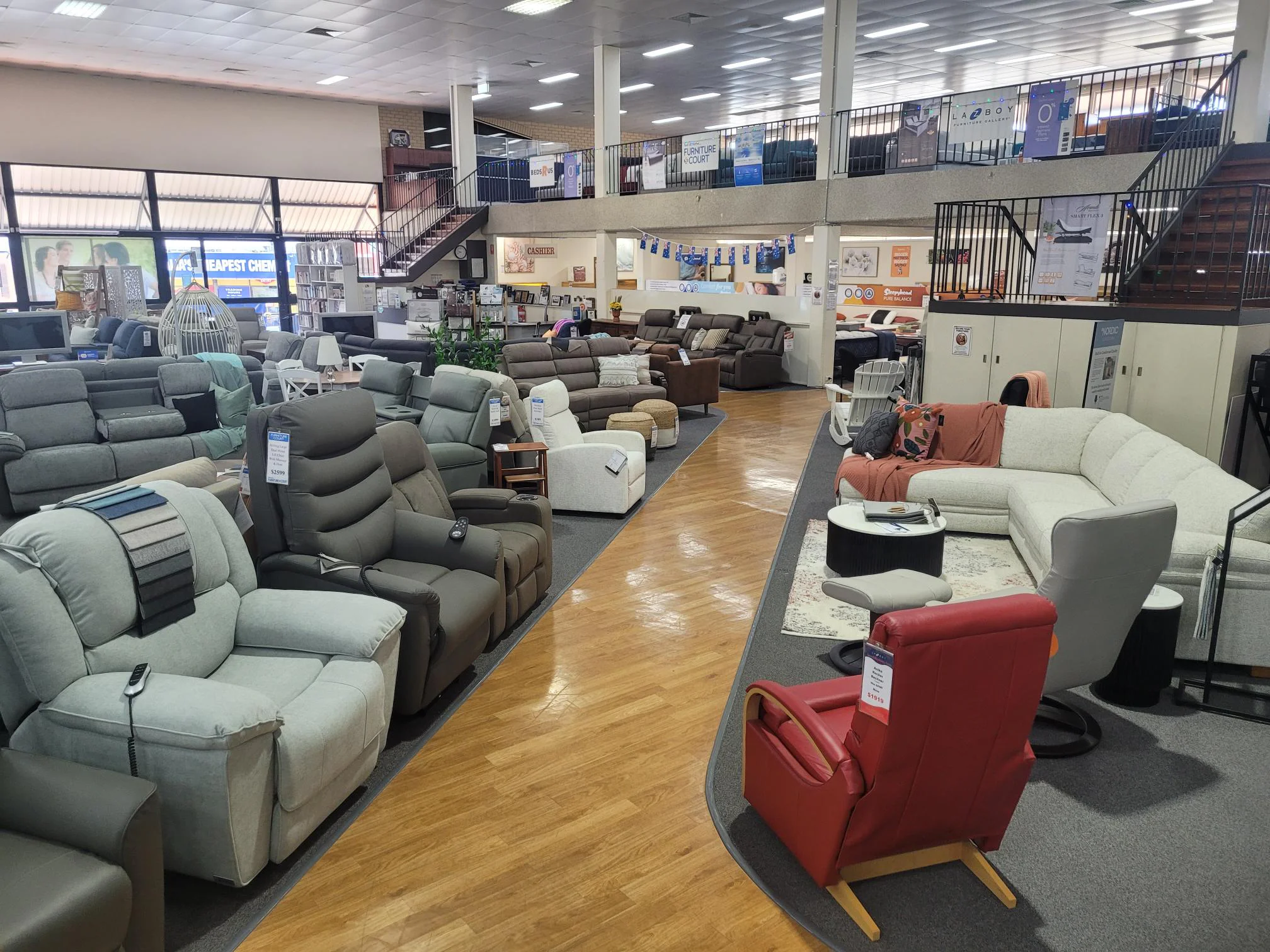 Furniture showroom at Furniture Court Ipswich