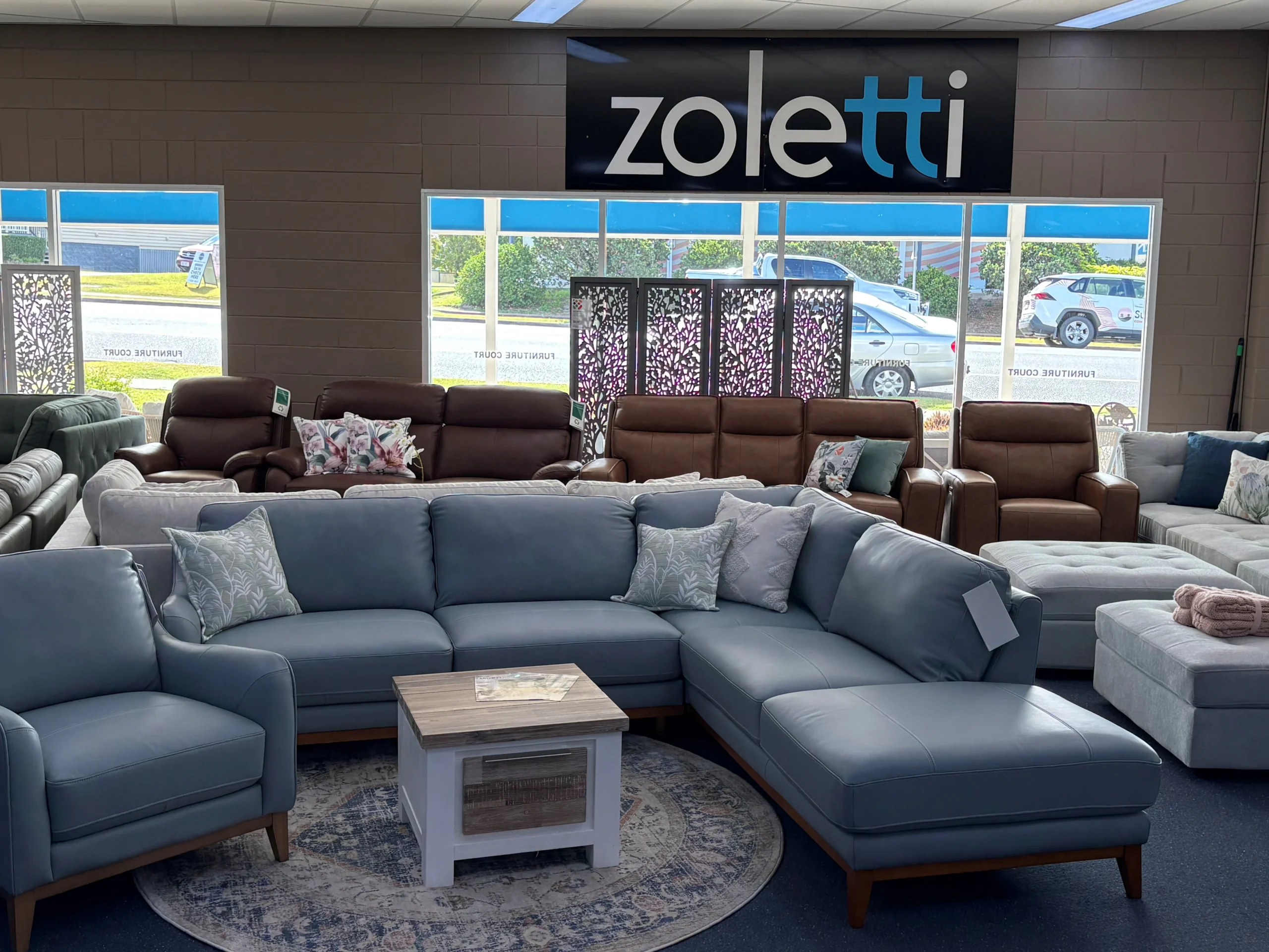 Zoletti furniture display at Davies Furniture Court Gympie